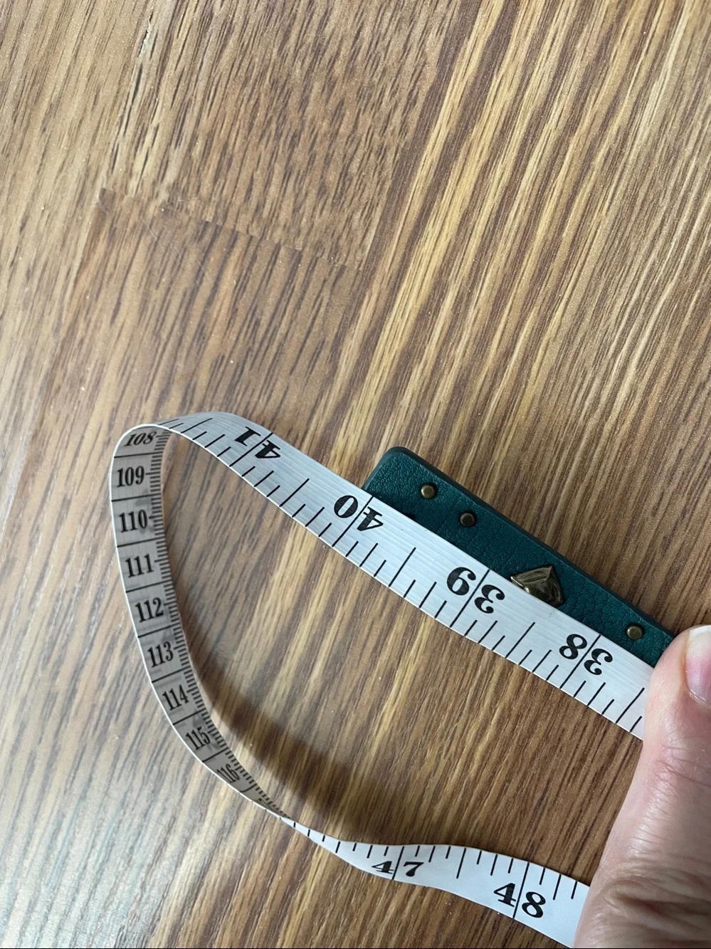 Nine West Women's Leather Belt Sz M Bronze Tone Buckle & Studded Teal Green NWT